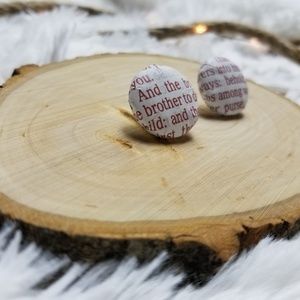 Custom button earrings